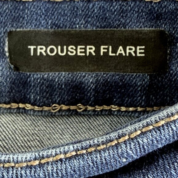 JUDY BLUE  Blue Denim Jeans Trouser Flare Y2K Style Boho 11/300 5 button Fly - Picture 9 of 15